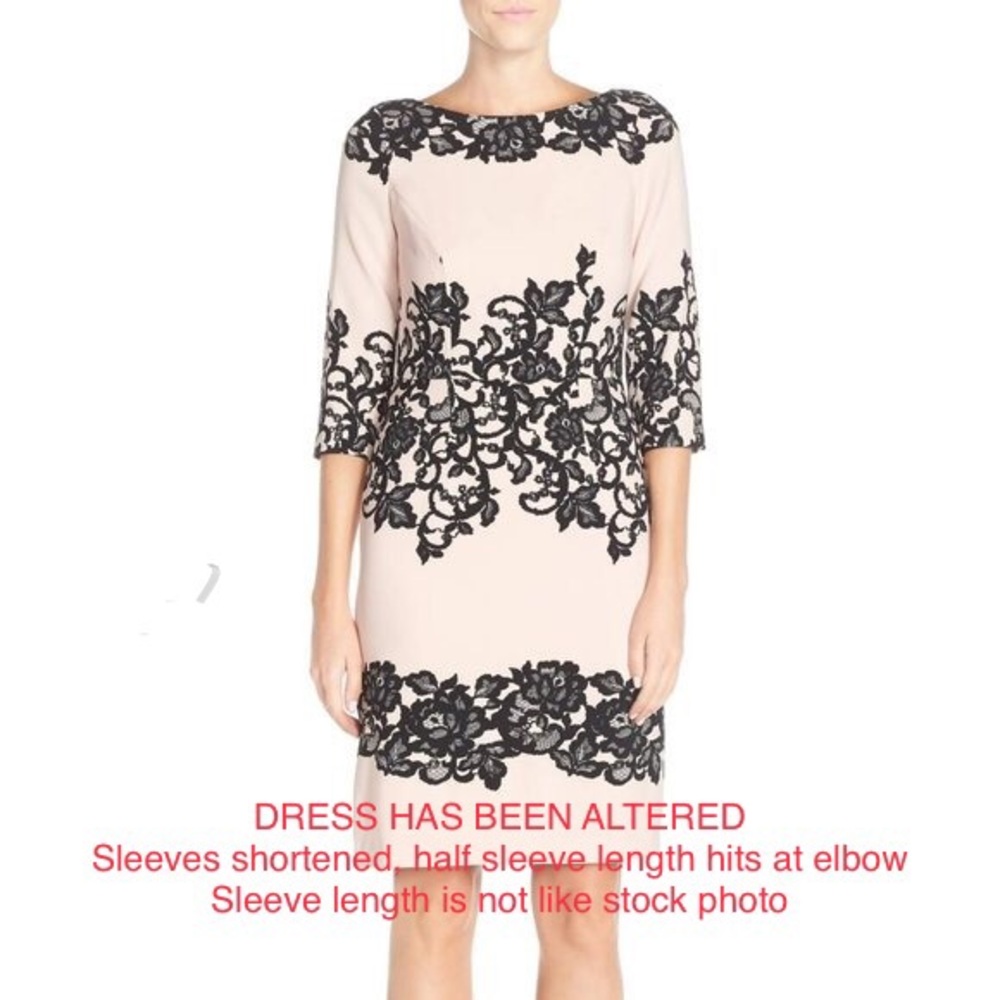 Adrianna Papell Lace Printed Sheath Dress